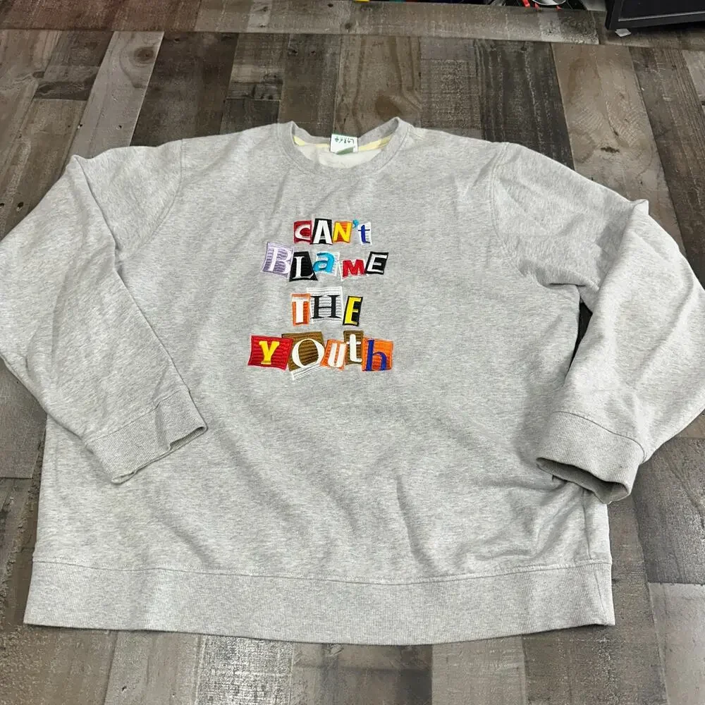 3XL Lifted Research Group LRG Cant‎ Blame The Youth Gray Pullover